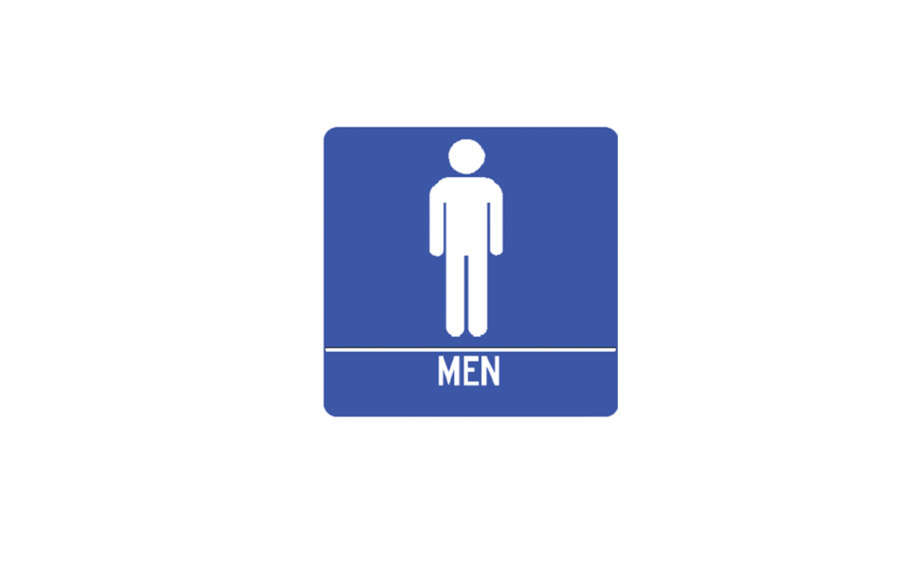 Men's Restroom Sign with Braille - Traffic Safety Supply Company