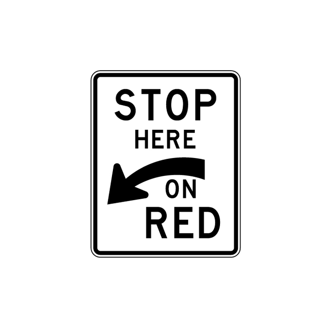 stop here on red